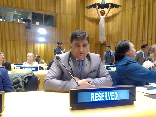 Binod Anand Speaking at the UN