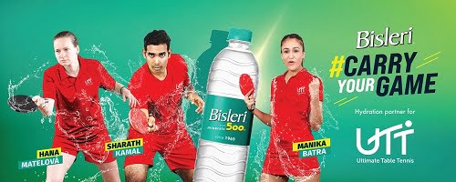 Bisleri Continues #CarryYourGame Campaign By Finalizing 2-Year Deal With Ultimate Table Tennis League As Hydration Partner