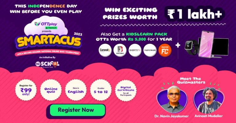 OTTplay Premium Presents Smartacus 2023: The Ultimate Independence Day Quiz for Young Minds by HT School