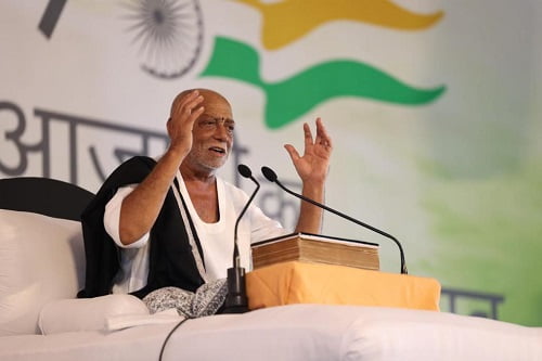 Morari Bapu Names Ram Katha in Delhi "Manas Bharat"