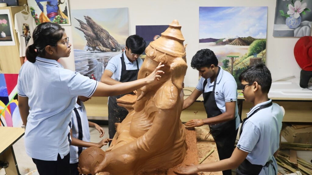 JIRS Students Create Stunning Eco-Friendly Ganesha Idol for Ganesh Chaturthi