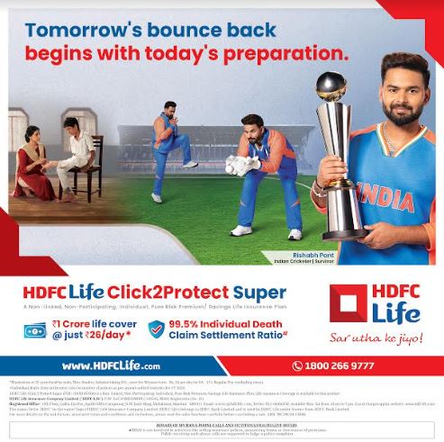 Rishabh Pant's Story Powers HDFC Life's Latest Protection Campaign on Preparing Today for a Secure Tomorrow