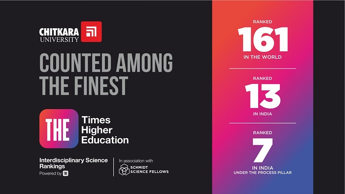 Global Recognition for Chitkara University in Times Higher Education Interdisciplinary Science Rankings 2025