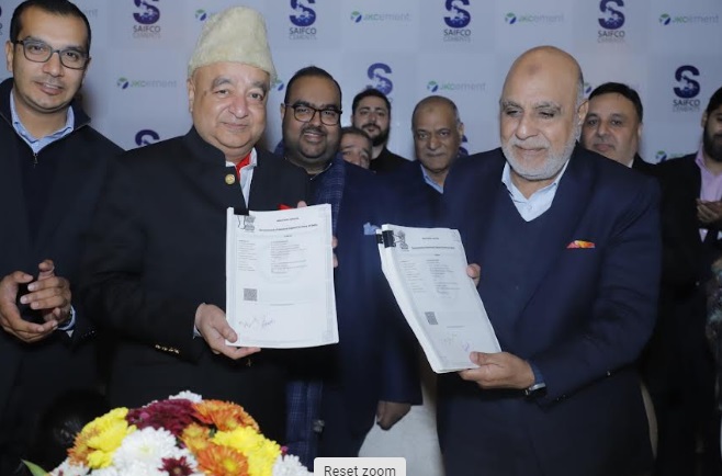 JK Cement Ltd. Marks its Presence in Jammu & Kashmir - Enters into a Joint Venture Agreement with Saifco Cements Private Limited