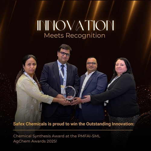 Safex Chemicals Wins Prestigious Innovation Award at PMFAI Annual AgChem Awards 2025