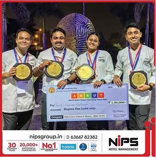 NIPS Wins National Culinary Title at Amrut AICTE Millet Recipe Competition