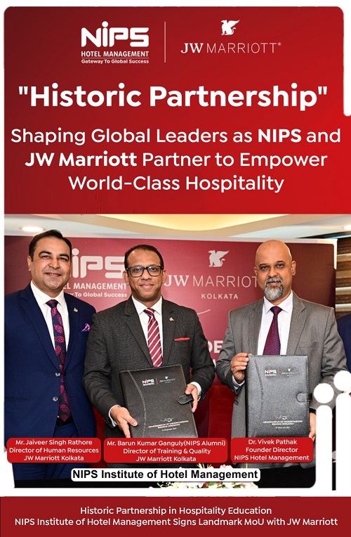 NIPS Joins Hands with JW Marriott Kolkata in a Landmark MoU Signing