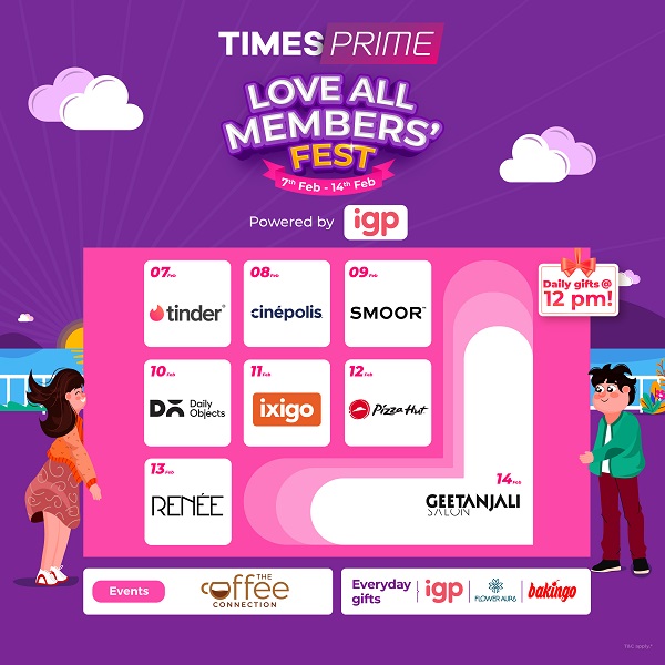 Times Prime Launches Valentine-Themed Members Fest with Premium Brand Partnerships