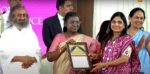 Dr. Bhagyashree Prasad Patil Honored with the Prestigious Vishalakshi Award 2025 by Hon'ble President Droupadi Murmu at the International Women's Conference