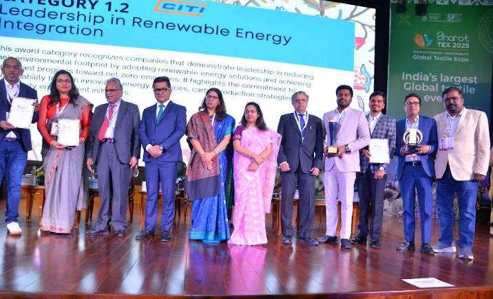 RSWM Limited Wins 'Innovative Water Management and Conservation' Award at CITI Textile Sustainability Awards 2024-25 at Bharat Tex