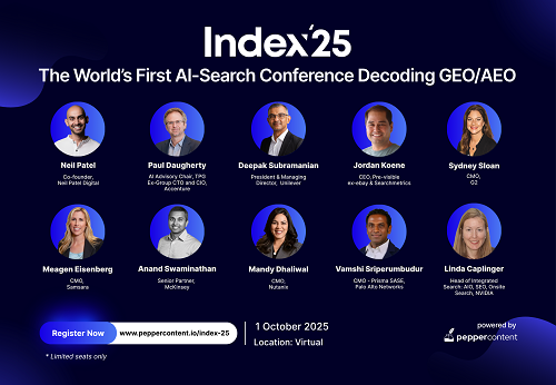 Pepper Content Unveils Index'25: The World's First AI-Search Conference