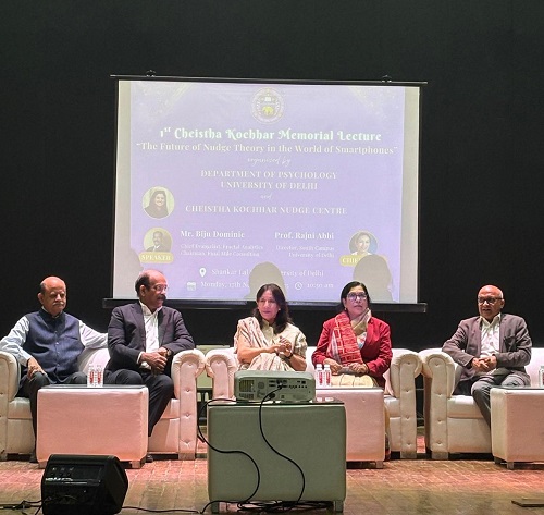 "Future of Nudge Theory in the Smartphone Era" Highlighted at DU&apos;s Memorial Lecture for Cheistha Kochhar