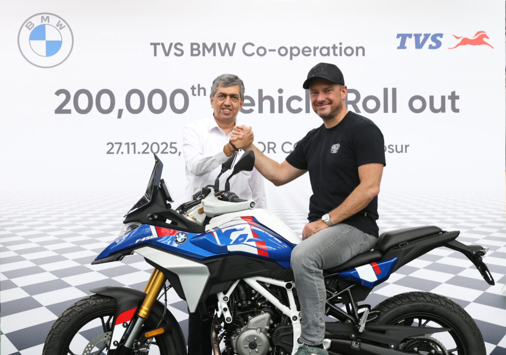 TVS Motor Company & BMW Motorrad Surpass 2 Lakh Units Milestone in Strategic Partnership