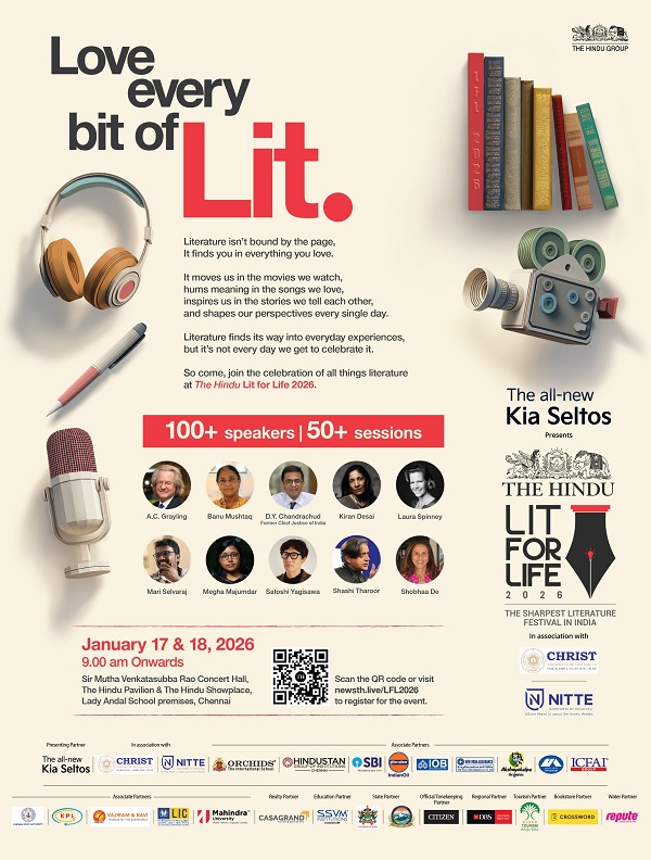 The Hindu Lit For Life 2026 Returns to Chennai on January 17 & 18