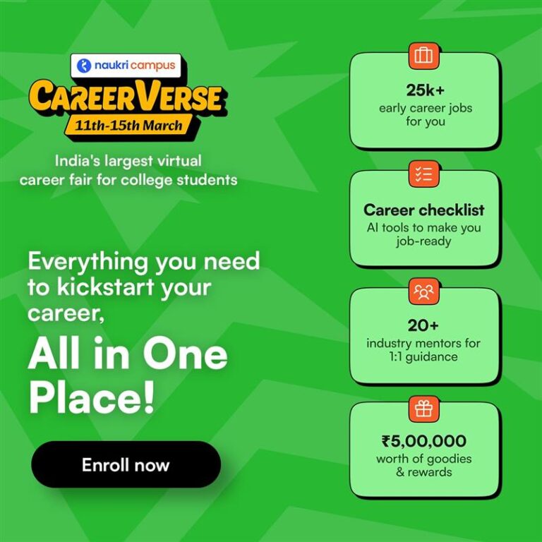 Naukri Campus Launches CareerVerse, India's Largest Virtual Career Fair for College Students