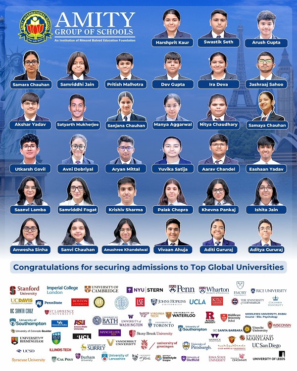 Amity Students Secure Offers from Top Global Universities